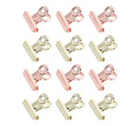 DECHOUS 12pcs Metal Fingernail Extension Clips Set Gold and Rose Gold Professional Nail Pinching Clips for Female DIY Nail Art Accessories Suitable for Extensions and Tips