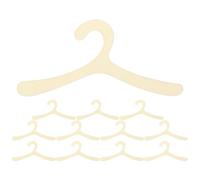 DECHOUS 12pcs Mini Pet Clothes Hangers Plastic Abs Material Beige Space-saving Design Versatile Length Minimalist Style for Small Dogs and Cats Apparel Organization