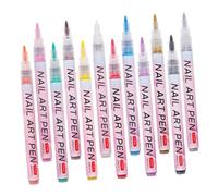 DECHOUS 12pcs Nail Art Pens Portable Nail Decorating Kit with Fine Tip for Drawing Lines Dots and Patterns Lightweight for Creative Manicure Designs