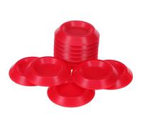 DECHOUS 12pcs round Plastic Roaches Feeding Bowls for Small Animals and Bearded Dragon, Secure Feeding Solution for Pet Environments and Small Animal Bowls Setup