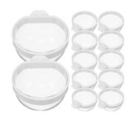 DECHOUS 12pcs Transparent Parrot Feeding Cups Splashproof Bird Food Bowls Antispill Design for Indoor Birdcage Use Suitable for Conures Lovebirds Cockatiel Budgies