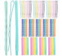 DECHOUS 140pcs Candy Color Bobby Pins Hairpin Clips for Styling with Non-slip Wavy Alloy Design, Sturdy and Not Easy to Deform, for Travel and On-the-go Hair Care