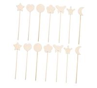 DECHOUS 14pcs Wooden Fairy Wands DIY Craft for Magical Dress-up Accessories Creative Birthday Party Supplies