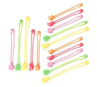 DECHOUS 15 Pcs Bento Wraps Bands Silicone Elastic Wrapping Bands Multifunctional Easy to Use Assorted Color for Kitchen Food Ingredients