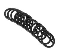 DECHOUS 15pcs Black Silicone Dog Tag Silencers Military Id Tag Protector Rings for Dog Collars Noise Reduction Pet Accessories