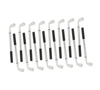 DECHOUS 16pcs Golf Ballpoint Pens Mini Metal Putter Club Design Black Alloy Pens for Office School Stationery Golf Fans Desktop Writing Supplies