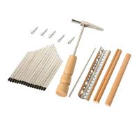 DECHOUS 17 Keys Kalimba DIY Keys Bridge Kit with Tuning Hammer, Sturdy Thumb Piano Handmade Kit with Wear Resistance Wood and Metal Parts, Graduation Time Gift for Boys and Girls and DIY