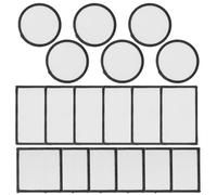 DECHOUS 18pcs Blank Iron on Applique Patches for DIY Decorating and Repairing Clothes, Made of Sturdy Polyester, Suitable for Skirts and Jeans with Shapes