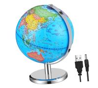 DECHOUS 1pc Globe Ornament Globe Light up - World for Adults Educational Stationary Large Lighted World Illuminated for Learning Polystyrene