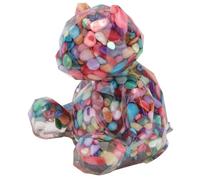 DECHOUS 1pc Natural Crystal Gravel Little Bear Ornament with Mirror Surface Creative Epoxy Decor for Home Adornment Bright Color and Stone Accent Suitable for Interior Decoration