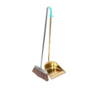 DECHOUS 1set Essential Cleaning Tool Gold Dustpan Set Broom Handheld Broom Dustpan Kit for Home Dorm Use