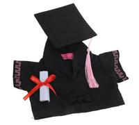 DECHOUS 1Set Replaceable Graduation Bear Doll Clothes Compact Wear Resistant Costume with Trim Hat and Certificate for Graduation Bears present