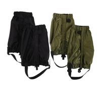 DECHOUS 2 Pairs Outdoor Hiking Gaiters for Men - Waterproof Lightweight Trail Running and Mountaineering Leg Protectors, Military Green and Black, Suitable for Snow and Rough Terrain