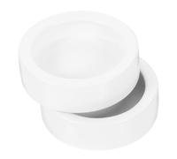 DECHOUS 2 Pcs Reptile Feeding Basin Anti-escape Feeding Bowl Stable Desktop Standing Ceramics round Flat Base for Reptiles Pet Lizard
