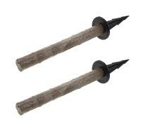 DECHOUS 2 Sets Artificial Bonsai Head Insert Rod Replacement, Plastic, 38cm | Realistic Trunk Texture, Stable Ground Insert, Flexible Composition, for Planter and Reception Desks
