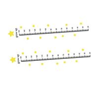 DECHOUS 2 Sheets Star Design Height Growth Chart Stickers for Kids, PVC Material with Fine Picture Quality, Full Colour, for Decorating Children's Bedrooms or Baby's Rooms