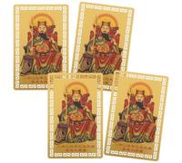 DECHOUS 2025 Snake Year Taisui Amulet Cards 4pcs Set with Wu Sui General, Rain Gradual Ear, Om Buddha, Lao Jun Designs - Traditional Chinese Luck Charms for Home and Business Protection