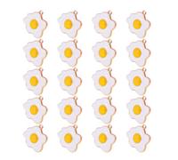 DECHOUS 20pcs Alloy Omelette Pendants DIY Jewelry Charms Egg Shape Earrings Craft Accessories for Necklace Making and Art Supplies