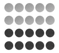 DECHOUS 20Pcs Electronic Foot File Replacement Discs Set, 10 White 10 Black Sanding Callus Remover Pads for Electric Pedicure Roller, Foot Care Accessory for Dry and Wet Use