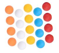 DECHOUS 20pcs Indoor Golf Practice Balls Hollow Training Balls for Technique Improvement Soft Lightweight Design for Indoor Practice and Fun in White Red Orange