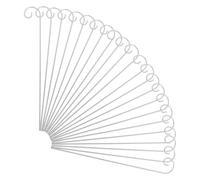 DECHOUS 20pcs Metal Shepherd Hook Plant Marker for Outdoor Garden, Silver | Multi Use Hanging for Floral Arrangements, Weather Resistant Iron, Sl esign for Herb Markers and Collectors