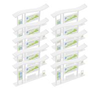 DECHOUS 20Pcs Miniature Bus Station Model Set for Dollhouse with White Plastic Realistic City Bus Stop Ornament and Railway Station Accessories for Landscaping and Miniature Scenes