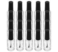 DECHOUS 20pcs Nail Polish Sample Containers Clear Nail Oil Bottles Empty Black