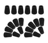 DECHOUS 20pcs Non-Slip Hiking Stick Rubber Tips Trekking Pole Protector Feet Cover for Mountaineering Stability Walking Stick Accessories