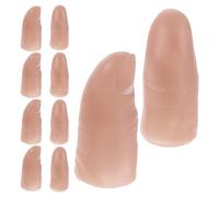 DECHOUS 20Pcs Realistic Fake Finger Covers Nail Tips, Soft Vinyl Nail Practice Fingers for Cosplay, Party Pranks, and Illusion Trick Props