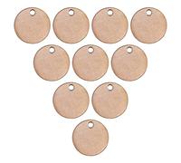 DECHOUS 20pcs Stainless Steel Round Stamping Blank Tags 12mm Rose Gold Metal Name Plates Diy Keychain Blanks for Pet Id Tags and Craft Engraving