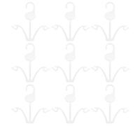 DECHOUS 20pcs White Plastic Shoe Hooks for Shoes and Scarves Practical and Simple Design for Sneaker Storage and Display