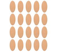 DECHOUS 20pcs Wooden Slices Wood Cutouts Oval Safe Without Burr Unique Classic Handmade Craft Material for Painting and Craft Projects