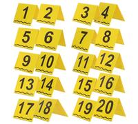DECHOUS 20pcs Yellow Evidence Markers with Scale, Numbered Crime Scene Identification Tags, Plastic Forensic Markers for Evidence Collection and Scene Marking, 7.5x7.5x7cm