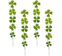 DECHOUS 24pcs Dried Four-Leaf Clover Pressed Leaves, 15-20mm Irish Shamrock Plant Specimens for DIY Crafts, Scrapbooking, Resin Art and Home Décor
