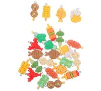 DECHOUS 24pcs Jewelry Food Charms Earring Charms Assorted Color Resin with Hanging Hole Easy to String and Operate Adorable Style for Jewelry Making DIY Projects Random Style