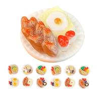 DECHOUS 24pcs Miniature Food Models and Doll House Food Set for Boys and Girls Pretend Play Mixed Style for Mini Kitchen Scene and Mini House Ornament Toys