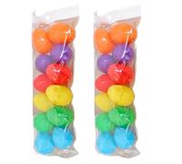 DECHOUS 24pcs Plastic DIY Easter Decoration Eggs, 6x4cm Colorful Egg Shells for Hand and Brain Coordination, for Organization and Parent Activities