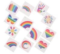 DECHOUS 24pcs Rainbow Flag Temporary Face Stickers Body Art Rainbow Sticker Set for Pride Party LGBTQ Celebration