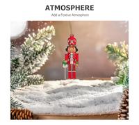 DECHOUS 24pcs Wooden Nutcracker Soldier Ornaments Christmas Tree Hanging Decorations Mini Nutcracker Pendants Holiday Walnut Soldier Table and Wall Decor