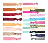 DECHOUS 25pcs Assorted Colour Elastic Hair Ties for Lightweight Fabric Ponytail Holders That Hold Hair Well for Make and Family Photo Shoot