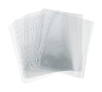 DECHOUS 25pcs Binder Pockets 6-Hole PVC Binder Refill Sleeves A5 Loose Leaf Notebook Storage Bags Water and Oil Resistant for School Travel