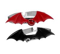 DECHOUS 2pcs Adjustable Cat Collars for Cats with Bell Lightweight Cloth and Metal Bat Wing Design for Halloween and Christmas Breakaway Neckwear for Daily Wear and Party Use