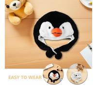 DECHOUS 2pcs Animal Beanie Penguin Polar Bear Soft Plush Hats Elastic Fit Warm for Spring Fall Winter Outdoor Activities Birthday Party Favors