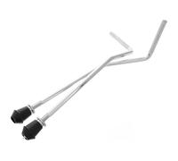 DECHOUS 2pcs Bass Drum Spur Drum Set Accessory Non Skid Stainless Steel Silver Metal Electroplated Elegant Design Highend Luxurious Appearance Easy to Carry for Musical Instrument