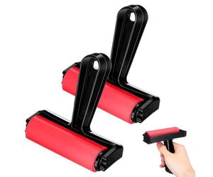 DECHOUS 2pcs Brayer Roller Printmaking Roller Portable Easy to Clean Plastic Painting Tools for Painting Learning and Painters Projects