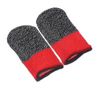 DECHOUS 2pcs Breathable Gaming Finger Sleeves, Ultra Thin | Adjustable Fit, Precise Response, Fingerprint Protection, Stylish Dual Tone Design, Easy to Carry