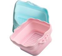 DECHOUS 2pcs Brush Brush Cleaning Bowl Silicone Foldable Effective Cleaning Tool for People Who like Makeup