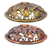 DECHOUS 2pcs Candle Cup Lids Decorative Jar Candle Accessories Creative Patterns Flame Stabilizers for Steady Burning and Enhanced Melting for Home Use and Gifting