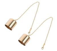 DECHOUS 2pcs Candle Snuffer Candle Extinguisher Brass Automatic Flame Extinguisher Decorative Golden Metal Caps for Home Use