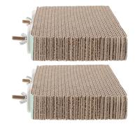 DECHOUS 2pcs Cardboard Platform Perch Stand Parrot Cardboard Platform Chewing Claw Grinding Paper Bird Cage Accessory for Bird and Parrot